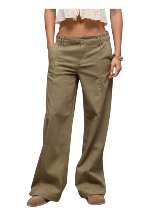 American Eagle Outfitters Pants - American Eagle Olive Green Low Rise Baggy Wide Leg Pants Size 8 NWT